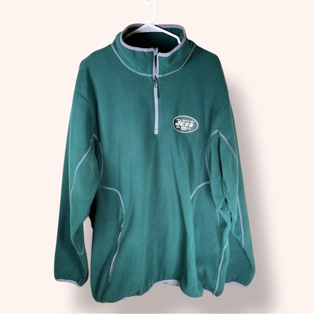 New York Jets Fleece Quarter Zip Pullover - Picture 2 of 5
